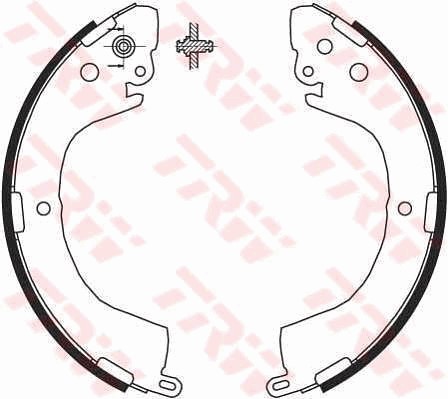 Bromsbackar, sats, Bakaxel Trw GS8691 TRW