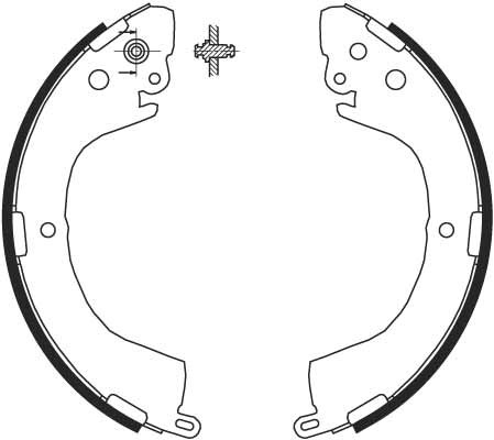 Bromsbackar, sats, Bakaxel Trw GS8691 TRW