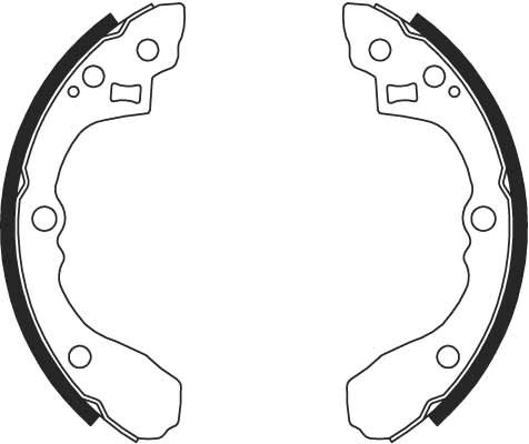 Bromsbackar, sats, Bakaxel Trw GS8692 TRW