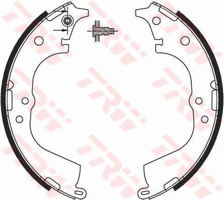 Bromsbackar, sats, Bakaxel Trw GS8693 TRW