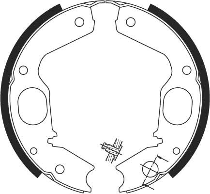 Bromsbackar, sats, parkeringsbroms, Bakaxel Trw GS8695 TRW