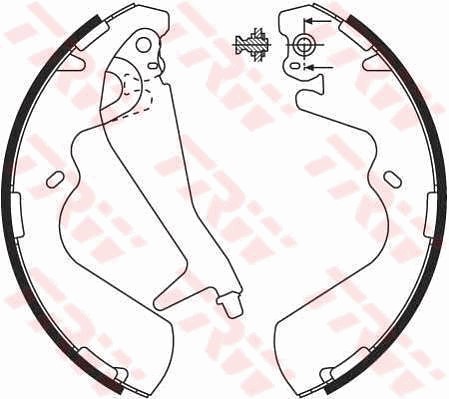 Bromsbackar, sats, Bakaxel Trw GS8696 TRW