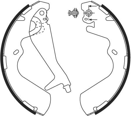 Bromsbackar, sats, Bakaxel Trw GS8696 TRW
