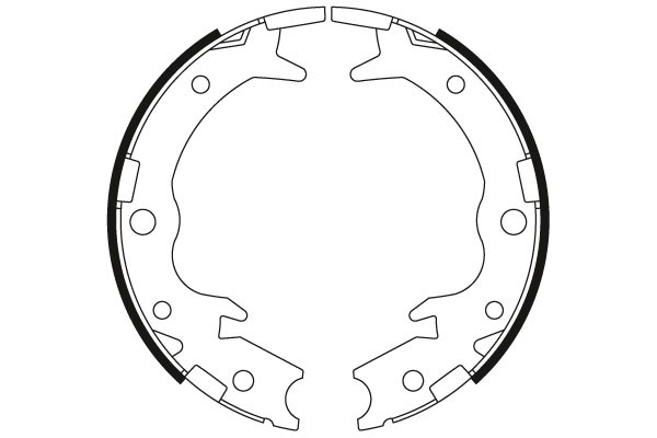 Bromsbackar, sats, parkeringsbroms, Bakaxel Trw GS8697 TRW