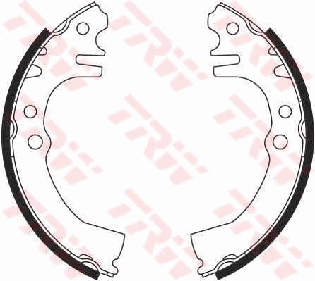 Bromsbackar, sats, Bakaxel Trw GS8699 TRW