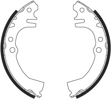 Bromsbackar, sats, Bakaxel Trw GS8699 TRW