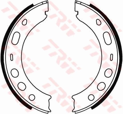 Bromsbackar, sats, parkeringsbroms, Bakaxel Trw GS8706 TRW