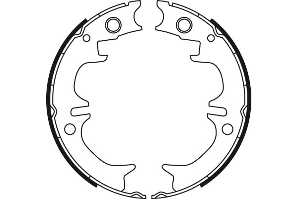 Bromsbackar, sats, parkeringsbroms, Bakaxel, Framför axeln, Höger TRW