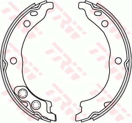 Bromsbackar, sats, parkeringsbroms, Bakaxel Trw GS8715 TRW