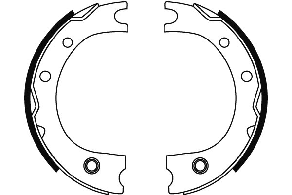 Bromsbackar, sats, parkeringsbroms, Bakaxel Trw GS8716 TRW