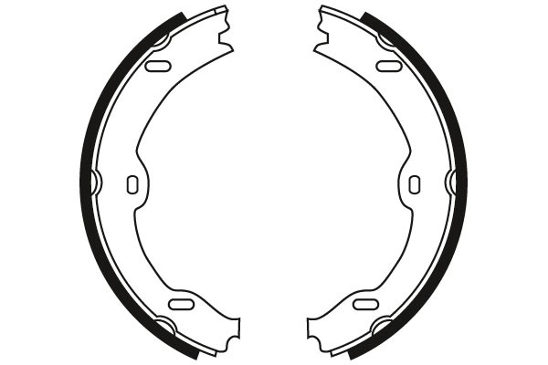 Bromsbackar, sats, parkeringsbroms, Bakaxel Trw GS8721 TRW
