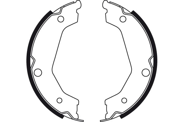 Bromsbackar, sats, parkeringsbroms, Bakaxel Trw GS8722 TRW