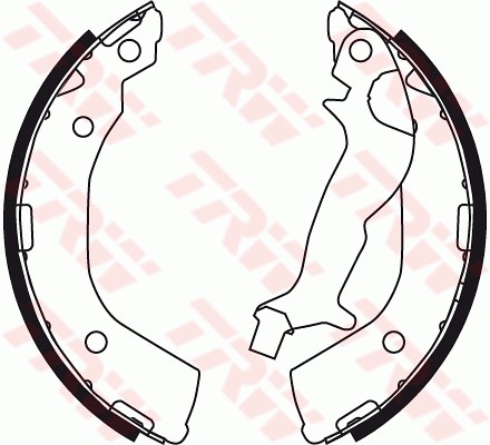 Bromsbackar, sats, Bakaxel Trw GS8737 TRW