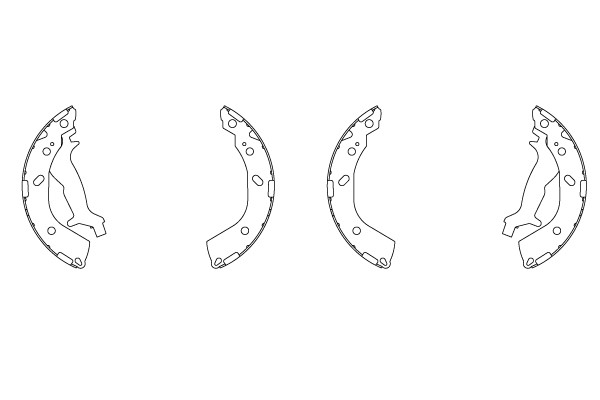 Bromsbackar, sats, Bakaxel Trw GS8737 TRW