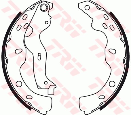Bromsbackar, sats, Bakaxel Trw GS8743 TRW