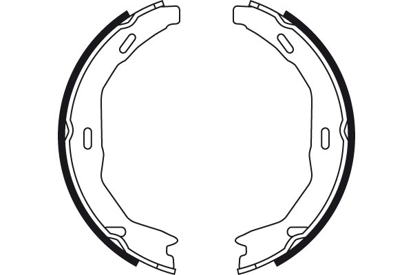Bromsbackar, sats, parkeringsbroms, Bakaxel Trw GS8745 TRW