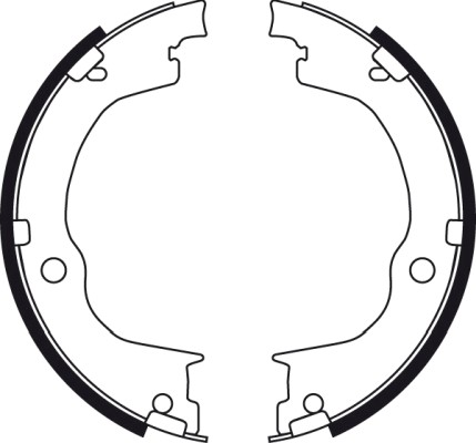 Bromsbackar, sats, parkeringsbroms, Bakaxel Trw GS8749 TRW