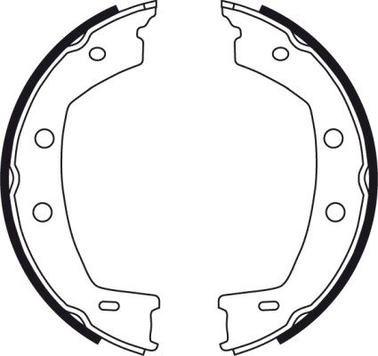 Bromsbackar, sats, parkeringsbroms, Bakaxel Trw GS8751 TRW