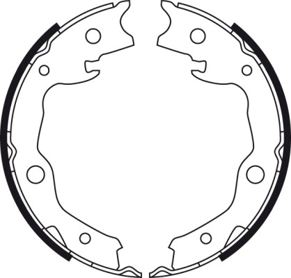 Bromsbackar, sats, parkeringsbroms, Bakaxel Trw GS8752 TRW