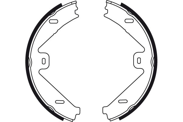 Bromsbackar, sats, parkeringsbroms, Bakaxel Trw GS8755 TRW