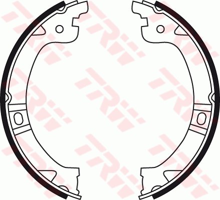 Bromsbackar, sats, parkeringsbroms, Bakaxel Trw GS8759 TRW