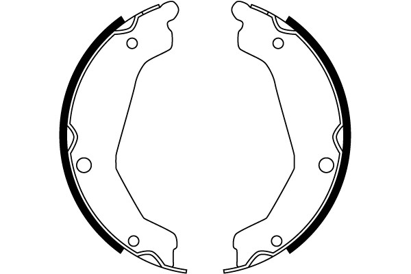 Bromsbackar, sats, parkeringsbroms, Bakaxel Trw GS8763 TRW Bromsbackar, sats, parkeringsbroms, Bakaxel Trw GS8763 TRW