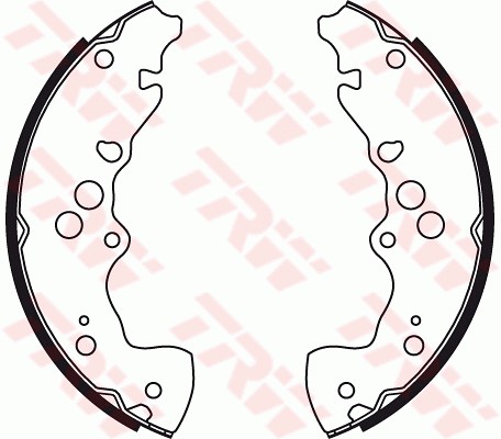 Bromsbackar, sats, Bakaxel Trw GS8773 TRW