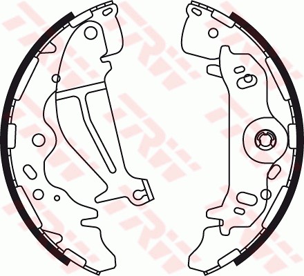 Bromsbackar, sats, Bakaxel Trw GS8774 TRW
