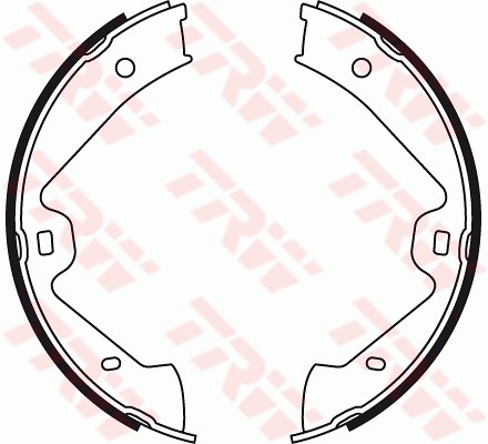 Bromsbackar, sats, parkeringsbroms, Bakaxel Trw GS8776 TRW