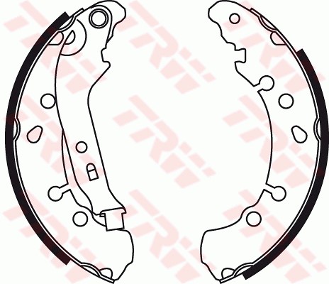Bromsbackar, sats, Bakaxel Trw GS8778 TRW