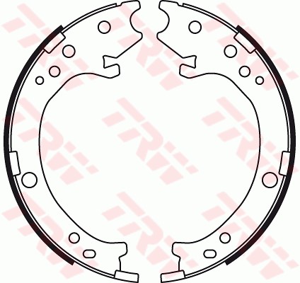 Bromsbackar, sats, parkeringsbroms, Bakaxel Trw GS8779 TRW