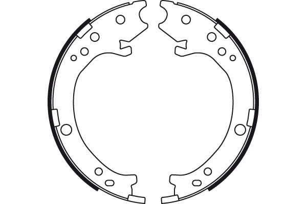 Bromsbackar, sats, parkeringsbroms, Bakaxel Trw GS8779 TRW