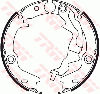 Bromsbackar, sats, parkeringsbroms, Bakaxel Trw GS8781 TRW