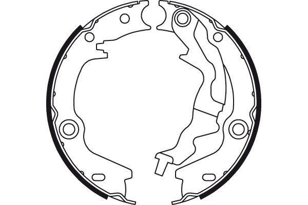 Bromsbackar, sats, parkeringsbroms, Bakaxel Trw GS8781 TRW
