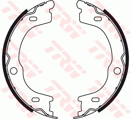 Bromsbackar, sats, parkeringsbroms, Bakaxel Trw GS8784 TRW