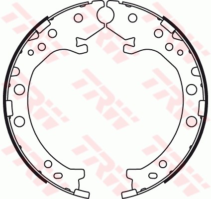 Bromsbackar, sats, parkeringsbroms, Bakaxel Trw GS8789 TRW