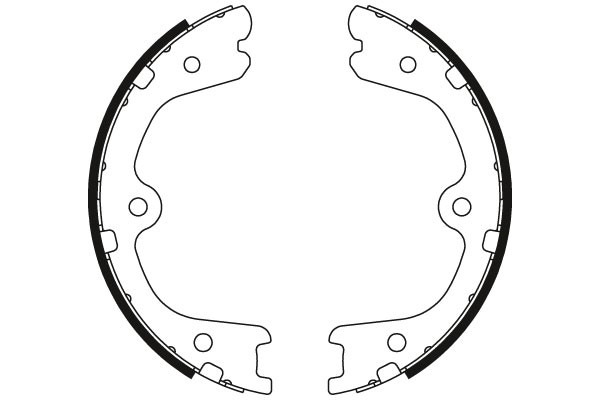 Bromsbackar, sats, parkeringsbroms, Bakaxel Trw GS8791 TRW