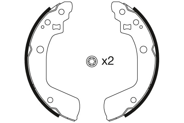 Bromsbackar, sats, Bakaxel Trw GS8793 TRW Bromsbackar, sats, Bakaxel Trw GS8793 TRW
