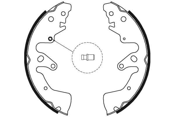 Bromsbackar, sats, Bakaxel Trw GS8801 TRW