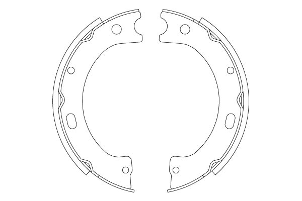 Bromsbackar, sats, parkeringsbroms, Bakaxel Trw GS8805 TRW