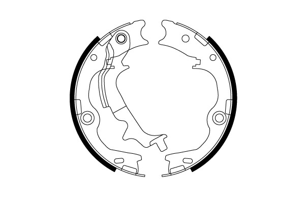 Bromsbackar, sats, parkeringsbroms, Bakaxel Trw GS8817 TRW