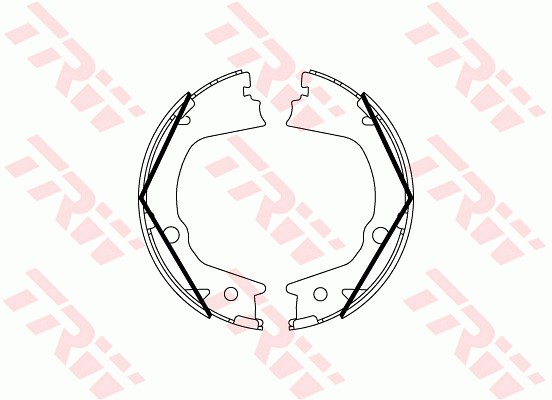 Bromsbackar, sats, parkeringsbroms, Bakaxel Trw GS8859 TRW