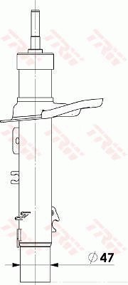 Stötdämpare Gastryck, Framaxel Trw Trw twin JGM1019T TRW