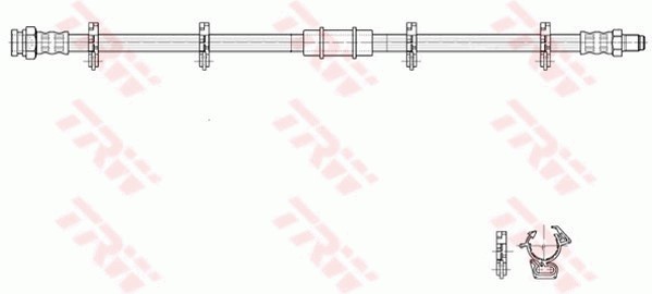 Bromsslang, Framaxel, Höger, Vänster Trw PHB273 TRW