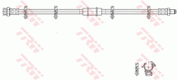 Bromsslang, Framaxel, Höger, Vänster Trw PHB273 TRW