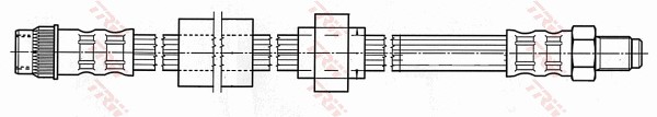Bromsslang, Framaxel, Fram, höger eller vänster, Höger, Vänster T TRW Bromsslang, Framaxel, Fram, höger eller vänster, Höger, Vänster T TRW