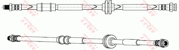 Bromsslang, Framaxel, Höger, Vänster Trw PHB643 TRW