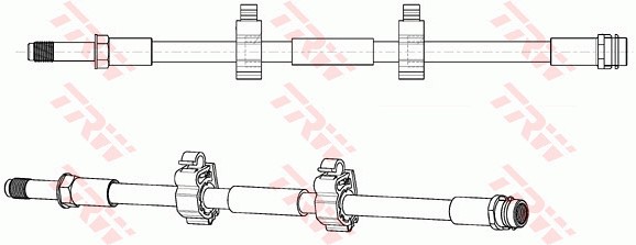 Bromsslang, Ytter, Bakaxel höger Trw PHB698 TRW