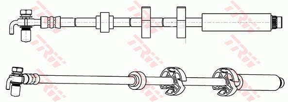Bromsslang, Framaxel, Höger, Vänster Trw PHD1065 TRW