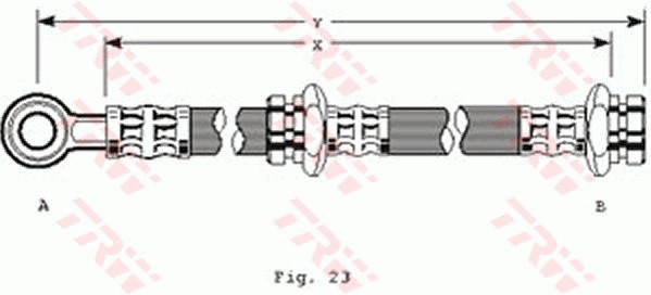 Bromsslang, Framaxel, Höger, Vänster Trw PHD112 TRW